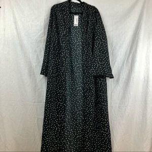 NWT Black & White Polka Dotted Boohoo Duster Sz 16